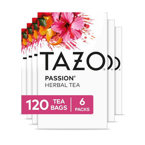 TAZO Wild Sweet Orange Herbal Tea Bags 20-Count Caffeine Free Unsweetened Hot Tea with Orange Peel Lemongrass Citrus Herbs Licorice Root Natural Flavors Non-GMO Kosher