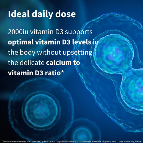 Igennus Daily Vitamin D3 2000iu 50 mcg Clean Label 365 Small Tablets 1Year Supply Vegetarian Cholecalciferol Vitamin D Supplement