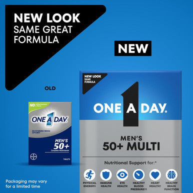 One A Day Men s 50+ Multivitamins 100 Tablets