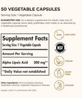 Solgar Alpha Lipoic Acid 200 Mg 50 Vegetable Capsules - Antioxidant Support - Helps To Recycle Glutathione Vitamin C & E Coq-10 - Non-Gmo Vegan Gluten Free Dairy Free Kosher 50 Servings
