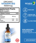 Renew Actives Premium B12 Liquid - Vegan Drops With Potent Complex For Healthy Skin, Nails, Hair, And Immune Functions - Revitalize Your Wellness - Liquid Extract Supplement 30Ml