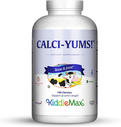 Maxi Health KiddieMax Calcium - CalciYum - Flavored -Animal Shaped Chewies - Kosher (180 Count)