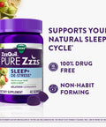 Zzzquil Pure Zzzs De-Stress Melatonin Sleep Aid Gummies Helps Calm Your Mind And Body Ashwagandha For Stress Support Sleep Aids For Adults 1 Mg Per Gummy 42 Count