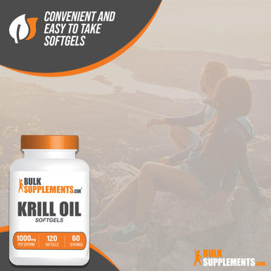 Bulksupplements.Com Krill Oil 1000Mg Softgels - Krill Oil Supplement, Antarctic Krill Oil, Dha Supplements - Krill Oil Omega 3, 2 Krill Oil Softgels Per Serving (1000Mg), 120 Softgels