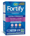 Natures Way Fortify Womens 50 Billion Daily Probiotic Supplement, 10 Probiotic Strains, Digestive Health*, Immune Support*, Womens Health*, Non-GMO, No Refrigeration Required, 30 Capsules