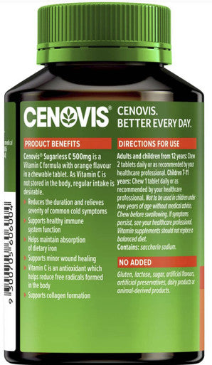 Cenovis Vitamin C 500Mg Sugarless 160 Tablets Product Of Australia