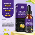 Calcium Magnesium Zinc 1300Mg With Magnesium Glycinate, Vitamin C D3 K2 B6 And Sea Moss Calcium Supplement Calcium With Vitamin D3 K2 Liquid Drop Gluten 2 Pack