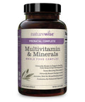Naturewise Prenatal Whole Food Multivitamin For Women | Folate, Vegetarian Dha, Non-Constipating Iron, Plant-Based Calcium, Lutem