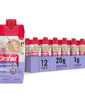 SlimFast Protein Shake, Strawberry- 20g Protein, Meal Replacement Shake Ready to Drink, High Protein with Low Carb and Low Sugar, 24 Vitamins and Minerals, 12 Count (Pack of 1) (Packaging May Vary)