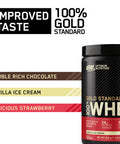 Optimum Nutrition Gold Standard 100% Whey Muscle Building And Recovery Protein Powder With Naturally Occurring Glutamine And Bcaa Amino Acids Vanilla Ice Cream Flavour 10 Servings 300G