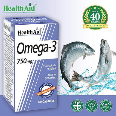 Healthaid | Omega 3 750Mg (Epa 425Mg Dha 325Mg) - 60 Capsules | 4 X 60 Capsule