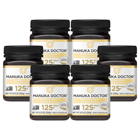 Manuka Doctor - MGO 125+ Manuka Honey Monofloral, 100% Pure New Zealand Honey. Certified. Guaranteed. Raw. Non-GMO (8.75 oz)