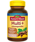 Nature Made Multi + Ashwagandha Multivitamin For Daily Stress Relief Support One Per Day Multivitamin 60 Capsules