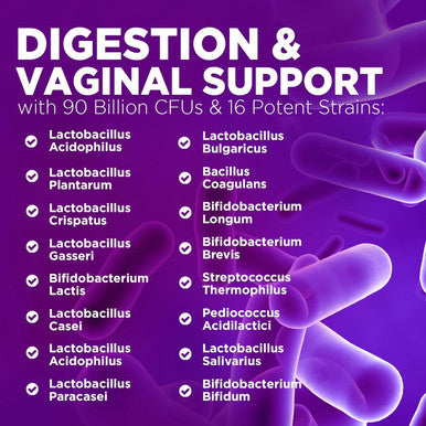 Nature'S Nutrition Probiotics for Women with Prebiotics - Women's Probiotics 90 Billion CFU 16 Strains for Digestive Health Vaginal Probiotic PH & Immune Support for Women D-Mannose with Cranberry - 120 Capsules
