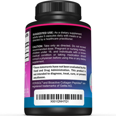 Sunergetic Premium Collagen Peptides Capsules ÃƒÂ¢Ã¢â€šÂ¬Ã¢â‚¬Å“ 2500 mg of VERISOL Collagen Peptides Type 1 & Type 3 ÃƒÂ¢Ã¢â€šÂ¬Ã¢â‚¬Å“ Multi Collagen Supplement to Support Joint Health Hair Skin & Nails ÃƒÂ¢Ã¢â€šÂ¬Ã¢â‚¬Å“ 150 Collagen Capsules