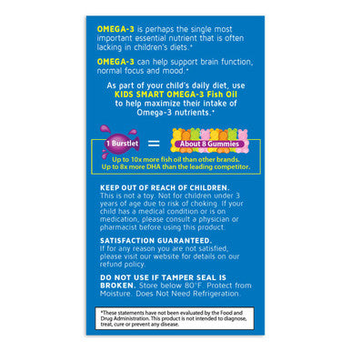 Bioglan Kids Smart Omega 3 Fish Oil, 30 Chewable Burstlets