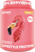 Birdman Fitmingo Vegan Protein Powder With Inositol, Collagen Boosters, Hyaluronic Acid And Vitamins Low Carb, Dairy Free, Lactose Free, Low Calorie 23G Plant Based Vanilla Protein Powder