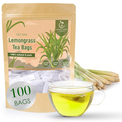 NHAT ANH FARM - Premium Stevia Tea Bags, 100 Stevia Tea Bags, 100% Natural Dried Leaves, Naturally Sweet Herbal Tea, Sugar-Free, Caffeine-Free, No Additives.