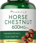 Carlyle Horse Chestnut Capsules 600mg | 180 Count | Non-GMO Gluten Extract