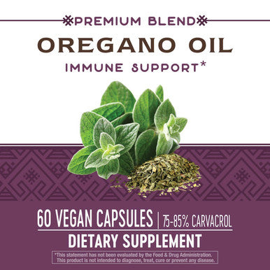 Nature'S Way Oregano Oil 75-85% Carvacrol Per Capsule, Vegetarian, 60 Vegetarian Capsules (2 Pack)