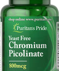 Puritan's Pride Chromium Picolinate 800 mcg Yeast Free-90 Tablets