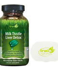 Irwin Naturals Milk Thistle Liver Detox Supplement With Dandelion, Turmeric Root, Artichoke Extract And Beet Root- 60 Liquid Softgels With Pill Case Cleanse Formula Supplements, Liver Health