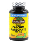 Nature's Blend Pure Calcium Carbonate 600 mg 100 Tabs (1684)