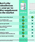 Colonbroom Psyllium Husk Powders (Strawberry & Tropical Fruits, 120 Servings) Colon Cleanse For Bloating Relief & Gut Health - Colon Broom Fiber Powder Drink - Vegan, Non-Gmo Fiber Powder Supplement
