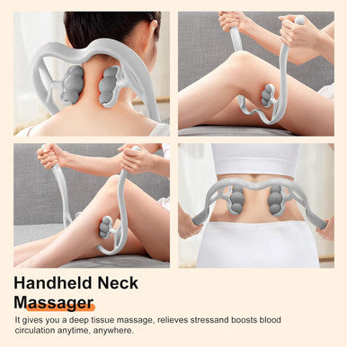 Neck Massager For Pain Relief Deep Tissue - Back Massager Deep Tissue Kneading Massager With Heat,Electric 4D Massage Pillow,Shiatsu Back And Neck Massager(Not Cordless)