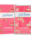 purlisse Watermelon Energizing Sheet Mask Cruelty clean Paraben Sulfate Packed with Vitamins A B C Aloe Vera calms skin Pack of 6