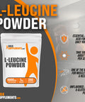 Bulksupplements.Com L-Leucine Powder - Leucine Supplements, Leucine Amino Acid - Bcaa Supplements, Leucine Powder - Unflavored & Gluten Free, 5000Mg Per Serving, 1Kg (2.2 Lbs)
