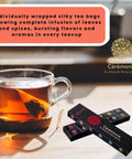 Ceremonie Tea Premium Gourmet Herbal Teas Variety Pack - her Tea Set - Assorted Tea Sampler 12 Individually Wrapped Silky Mesh Herbal Teas & Blend Bags | Single Serve Pouches