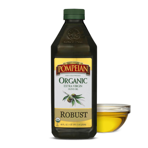 Pompeian Robust Extra Virgin Olive Oil, Contains Polyphenols, First Cold Pressed, 16 Fl Oz