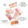 Jouer Blush Bouquet Duo | 2 Shade Blush Palette | Men & Women | High Pigment Powder | Natural Flush | Beauty Cosmetics | Vitamin E | Talc-Free | Paraben, Gluten & Cruelty Free