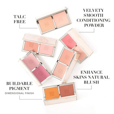 Jouer Blush Bouquet Duo | 2 Shade Blush Palette | Men & Women | High Pigment Powder | Natural Flush | Beauty Cosmetics | Vitamin E | Talc-Free | Paraben, Gluten & Cruelty Free