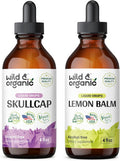 Wild & Organic Skullcap Tincture 4 Fl Oz & Lemon Balm Tincture 4 Fl Oz