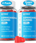 Ashwagandha Gummies 2000Mg, Magnesium Glycinate Gummies For Adults 200Mg, Vitamin B6, Zinc, Rhodiola Rosea, Lemon Balm, - Relaxation Support, Natural Zzz, Brain, Muscle, Stamina, Energy, Sugar Free