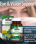 Nature'S Answer Bilberry Vision Complex for Eyes Vegetarian Capsules 60-Count | Promotes Overall Eye Health