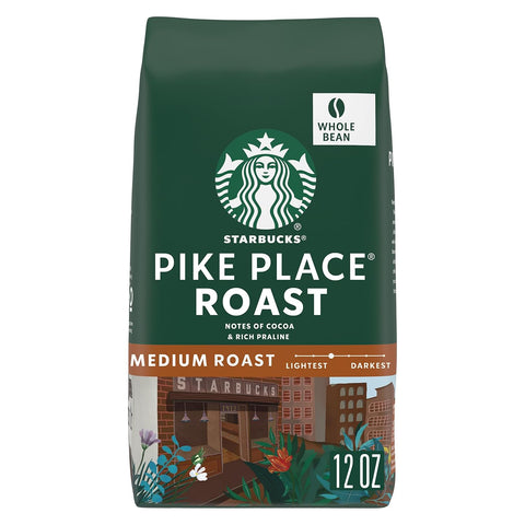 Starbucks Whole Coffee Beans, Medium Roast Hot or Iced Coffee, Pike Place Roast, 28 oz ÃƒÂ¢Ã¢â€šÂ¬Ã¢â‚¬Â¹