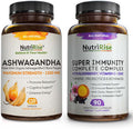Ashwagandha Immune Support Maximum Potency Made with Organic Ashwagandha for Vitality Sleep Immune Support with Vitamins C B E Elderberry Turmeric Powerful Immune Boosters