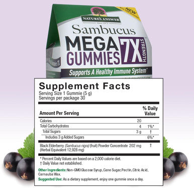 Nature'S Answer Sambucus Mega Gummies 7x (30 Gummies)