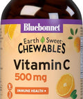 Bluebonnet Nutrition EarthSweet Vitamin C 500 mg Powerful Antioxidant Protection and Immune Health Support Supplement Maximum Absorption Gluten-Free Vegan Orange Flavor 90 Chewable Tablets