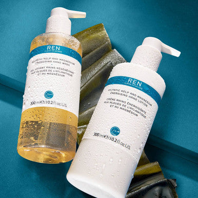 REN Clean Skincare Atlantic Kelp And Magnesium Energising Hand Wash, Cruelty Free and Vegan, 10.2 Fl Oz
