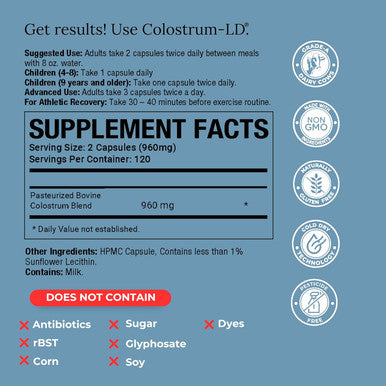 Colostrum-LD Colostrum Capsues - 120 Capsules - Liposomal Delivery