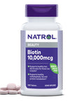 Natrol Biotin,Maximum Strength 10,000 mcg 100 Tablets