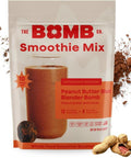 The Bomb Co. Blender Bomb, Peanut Butter Blast, Superfood Smoothie Mix with Chia Seeds, Hemp Seeds, Peanuts, & Amino Acids for Antioxidants, Gluten Free, High Fiber, 10 Servings