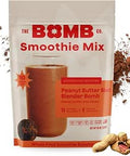The Bomb Co. Blender Bomb, Peanut Butter Blast, Superfood Smoothie Mix with Chia Seeds, Hemp Seeds, Peanuts, & Amino Acids for Antioxidants, Gluten Free, High Fiber, 10 Servings