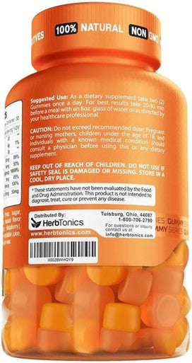 Herbtonics Multi Collagen For Women - Biotin Gummies For Hair Skin & Nails - Hydrolyzed Collagen Supplements For Women - Supports Hair Growth & Healthier Skin - 60 Gummies