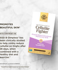 Solgar Cellulite Fighter Age-Defying Nutrition For Women Promote Beautiful Skin With French Melon Concentrate + Hyaluronic Acid And Vitamin C Once Daily Vegan Dairy Soy Gluten Free 30 Servings