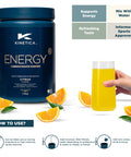 Kinetica Sports Energy Powder - Citrus Flavour | 41g Carbs/Serve 30 Servings/1.5Kg | 3:1 Glucose to Fructose Ratio | High in Vitamin B1 B5 B6 B7 B12 | Instant Energy Carbohydrate Drink